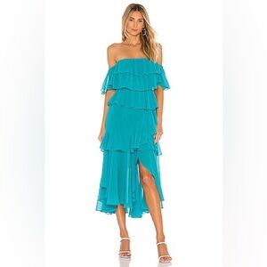NWT MISA Los Angeles Dalia Dress in Turquoise